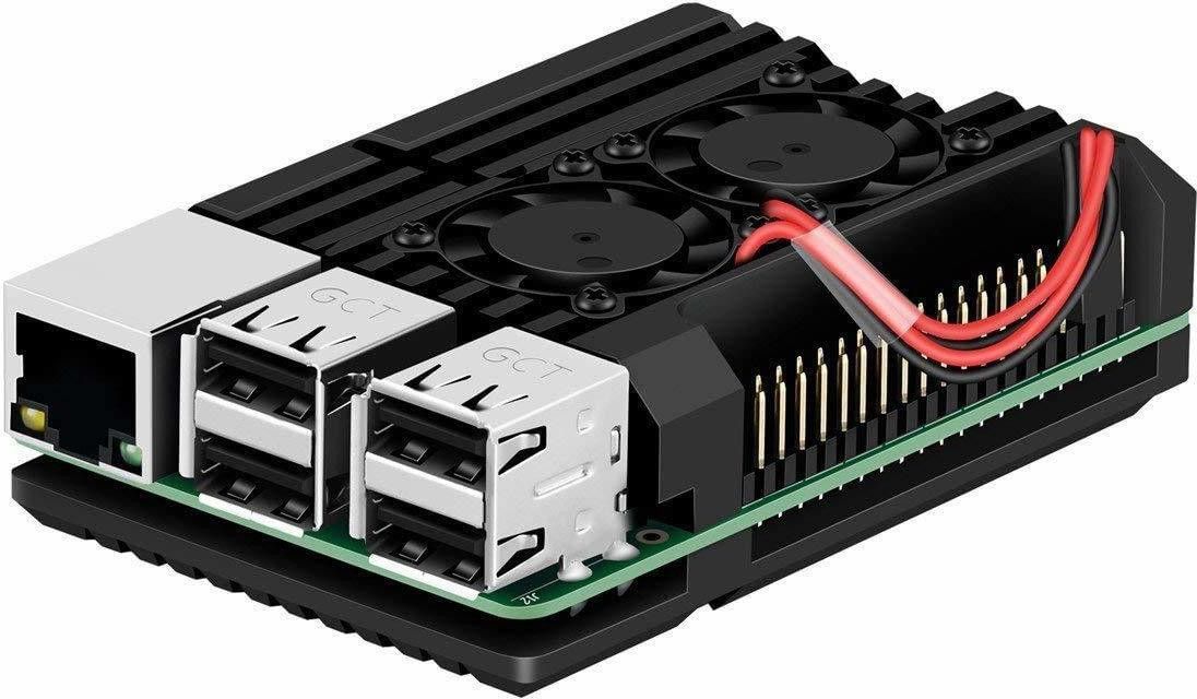 trustech Raspberry Pi Armor Case, Raspberry Pi Metal Case with Dual Fan Aluminium Alloy, Raspberry Pi Fan, Heatsink for Raspberry Pi 3 Model B+ / Pi 3 B+/Pi 2 B+ Electronic Components Electronic Hobby Kit-picture-20