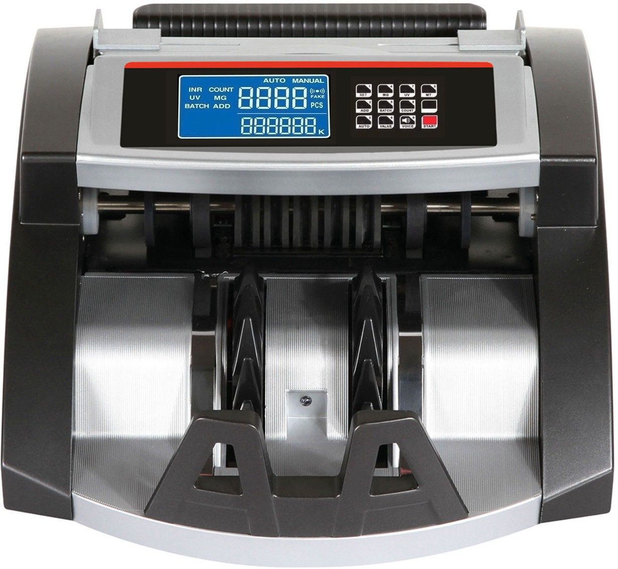 Drop2Kart Bill Counter - Counts All INR Currency, UV/MG/MT/IR FakeNote Detection, User-Friendly, HeavyDuty Motor with Multiple Operation Modes Note Counting Machine-picture-15