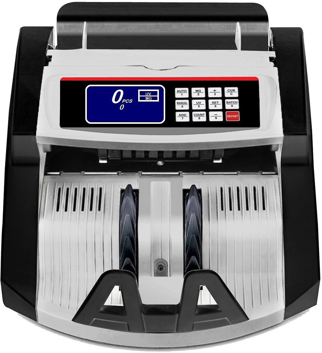 Drop2Kart Money Counter - Supports All INR Currency, UV/MG/MT/IR Sensors, Bright RGB LCD Display, ADD/BATCH Modes with FakeNote Alarm Note Counting Machine image 1