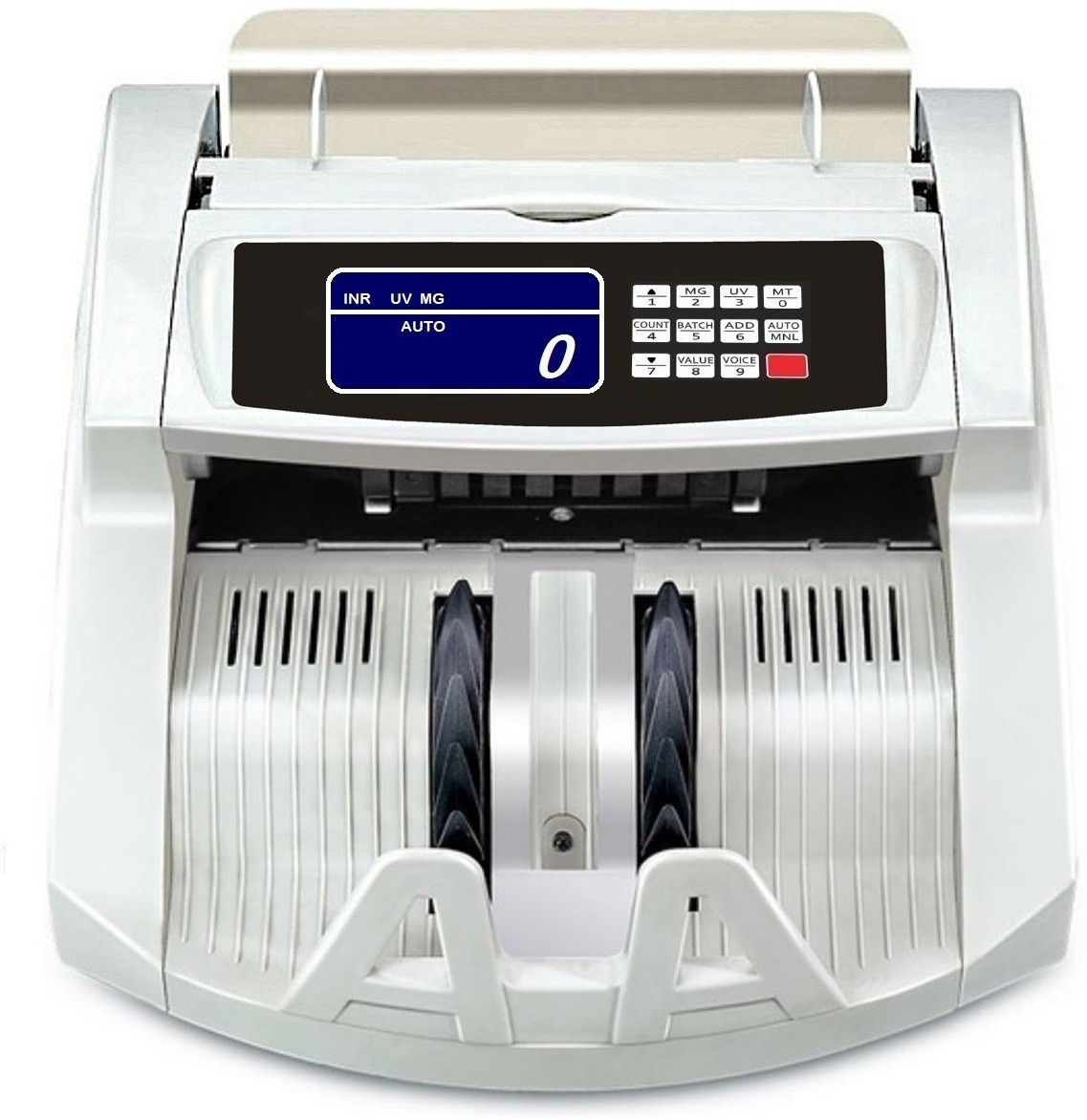 Drop2Kart Currency Counter - Supports All INR Notes, UV/MG Sensors, FakeNote Alarm, Bright RGB LCD Display with Multiple Operation Modes Note Counting Machine image 1