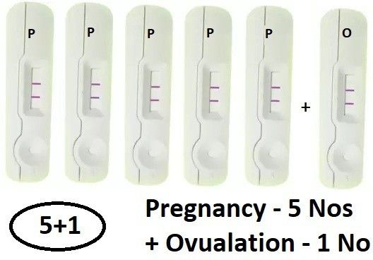 5 Nos Pregnancy Test (HCG Urine Test) and 1 No Ovulation Test (LH Test) Pregnancy Test Kit