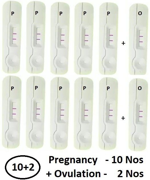 10 Nos Pregnancy Test (HCG Urine Test) and 2 Nos Ovulation Test (LH Test) Pregnancy Test Kit-image-20