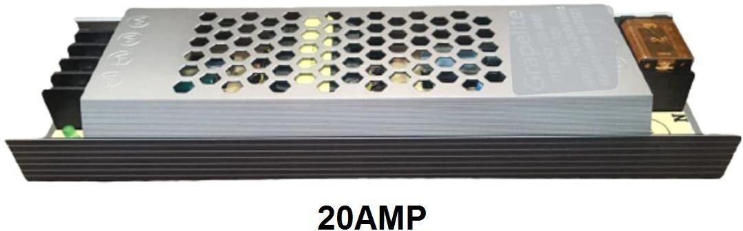 LEDOLUX 12V 20A 240W Ultra Slim Body AC/DC Switching Adaptor Converter Driver/Power Supply for LED Strip Light Lamp/CCTV Camera/Security System/Radio/Computer Project (12V/20 AMP) 240 Watts PSU