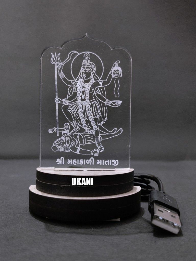 ukani 3D USB MAHAKALI MAA Night Lamp for Car/Office/Desktop/Gift/Table Top 7 Color Change Light Size 3 Inch Night Lamp-picture-30