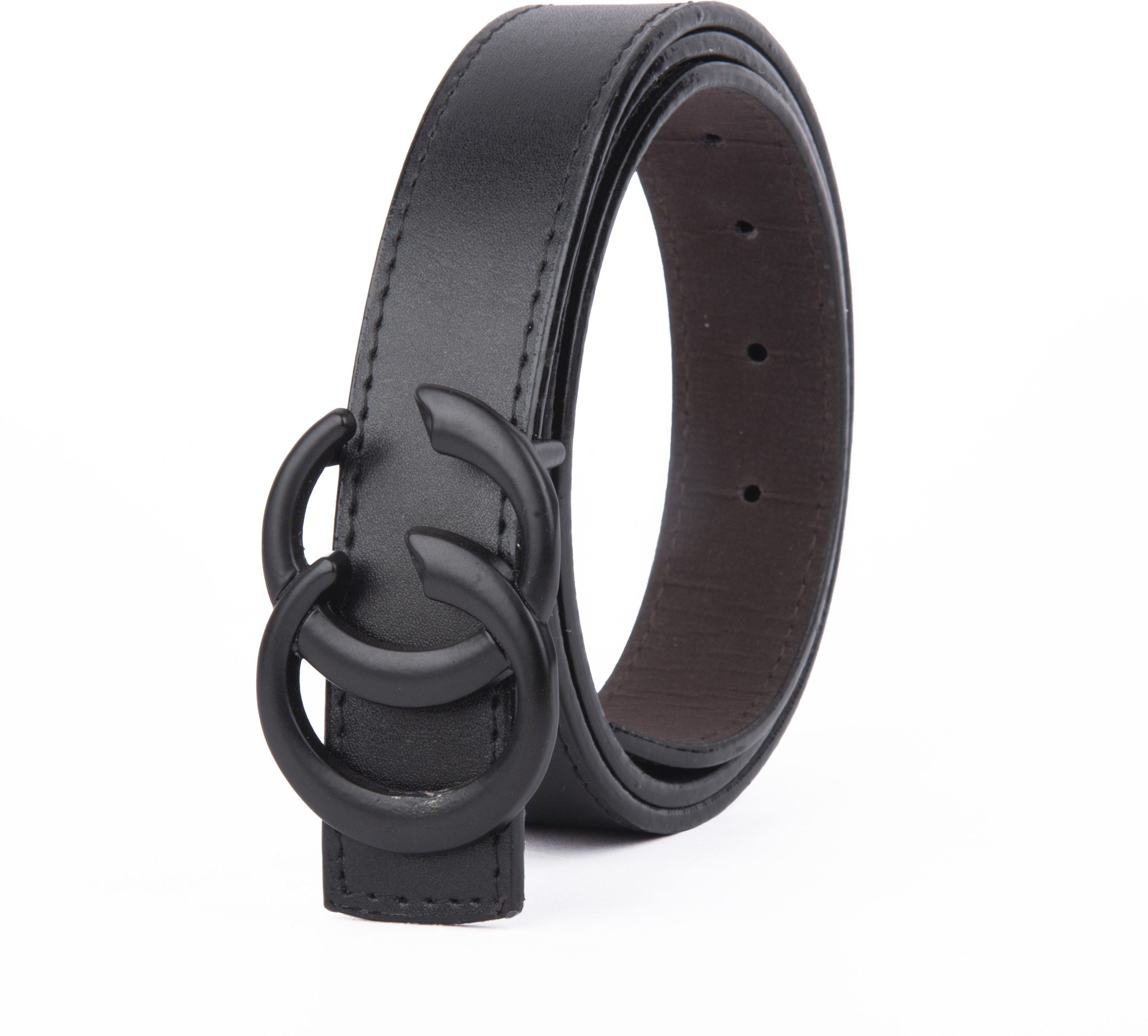 Women Formal Black Artificial Leather Belt-image-31