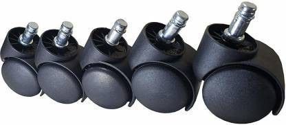 Twin caster Alloy pin wheel for office revolving chair base, heavy duty, super quality set of-5 wheels Appliance Furniture Caster Wheel. ( Pack of5 ). Appliance Furniture Caster-image-46