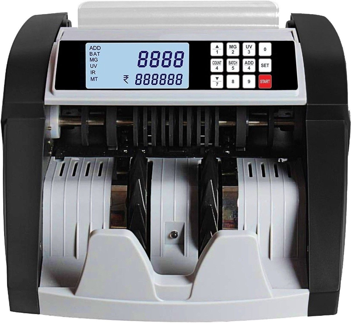 Drop2Kart Cash Counter - AccuCount All INR Currency, HeavyDuty Motor, UV/MG/MT/IR FakeBill Detection, ADD/BATCH Modes, LED External Display Note Counting Machine-picture-38