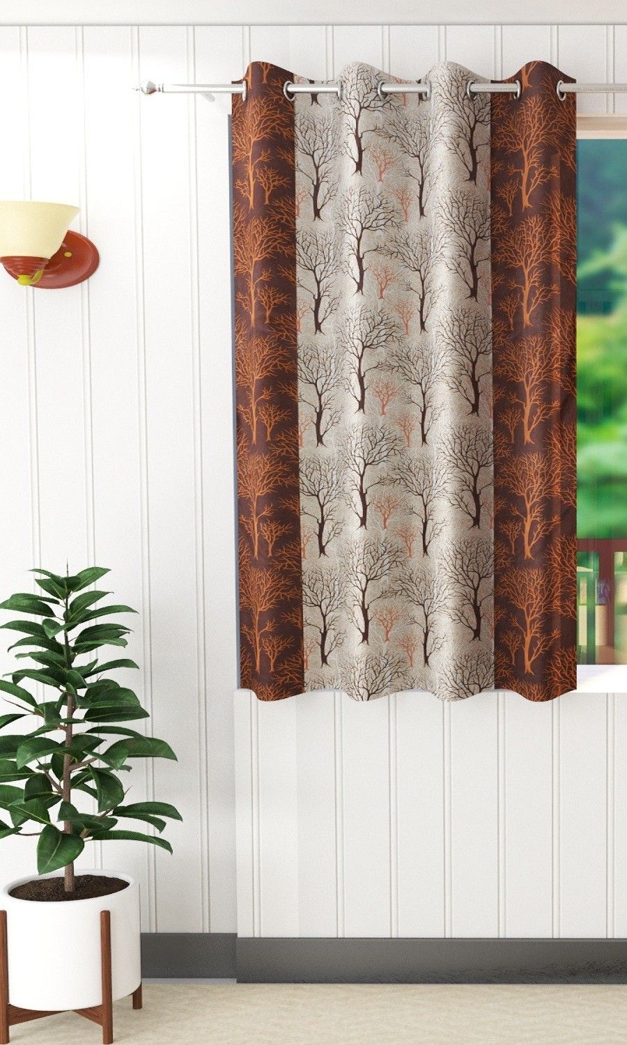 150 cm (5 ft) Polyester Semi Transparent Window Curtain Single Curtain-image-9