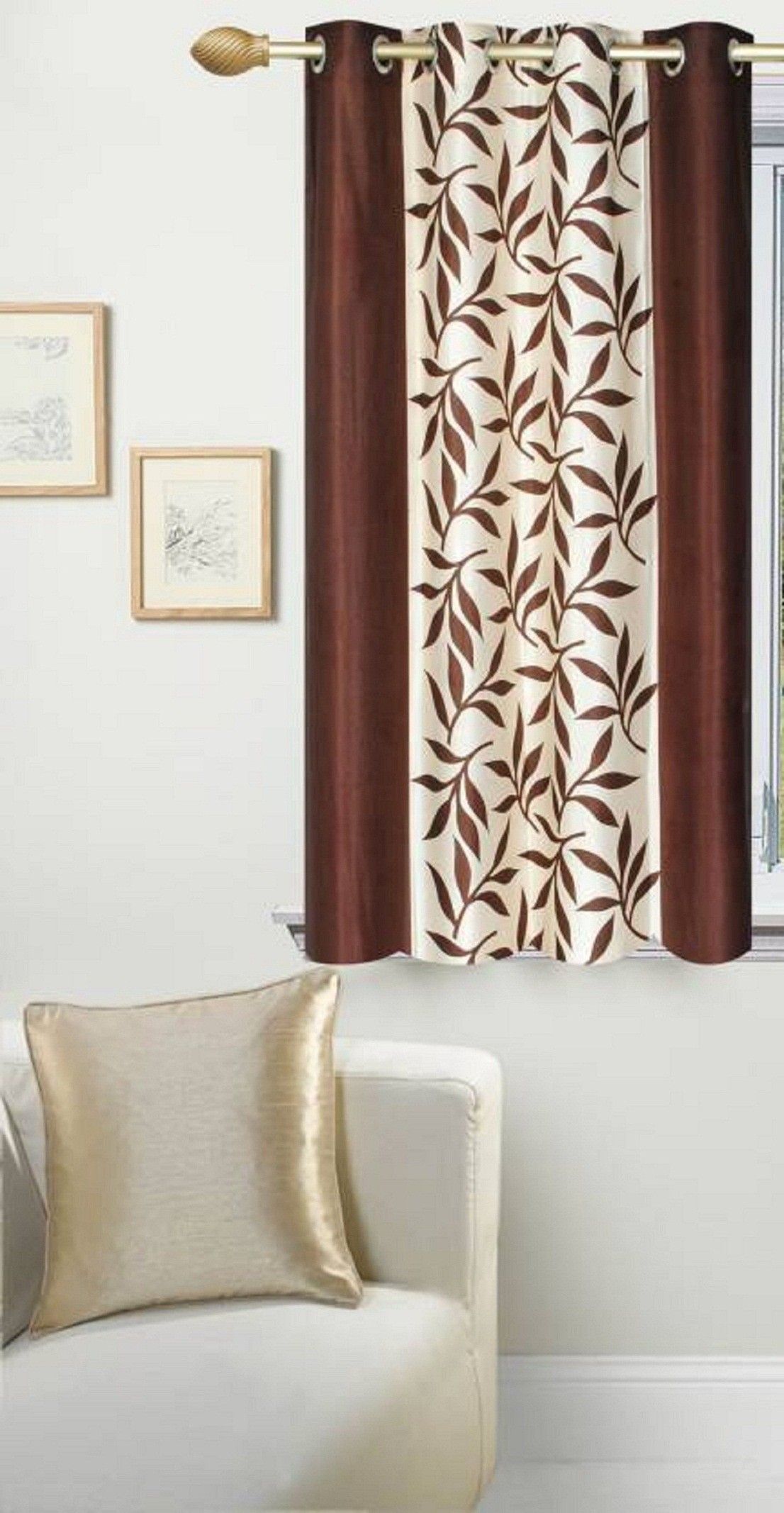 150 cm (5 ft) Polyester Semi Transparent Window Curtain Single Curtain-image-39