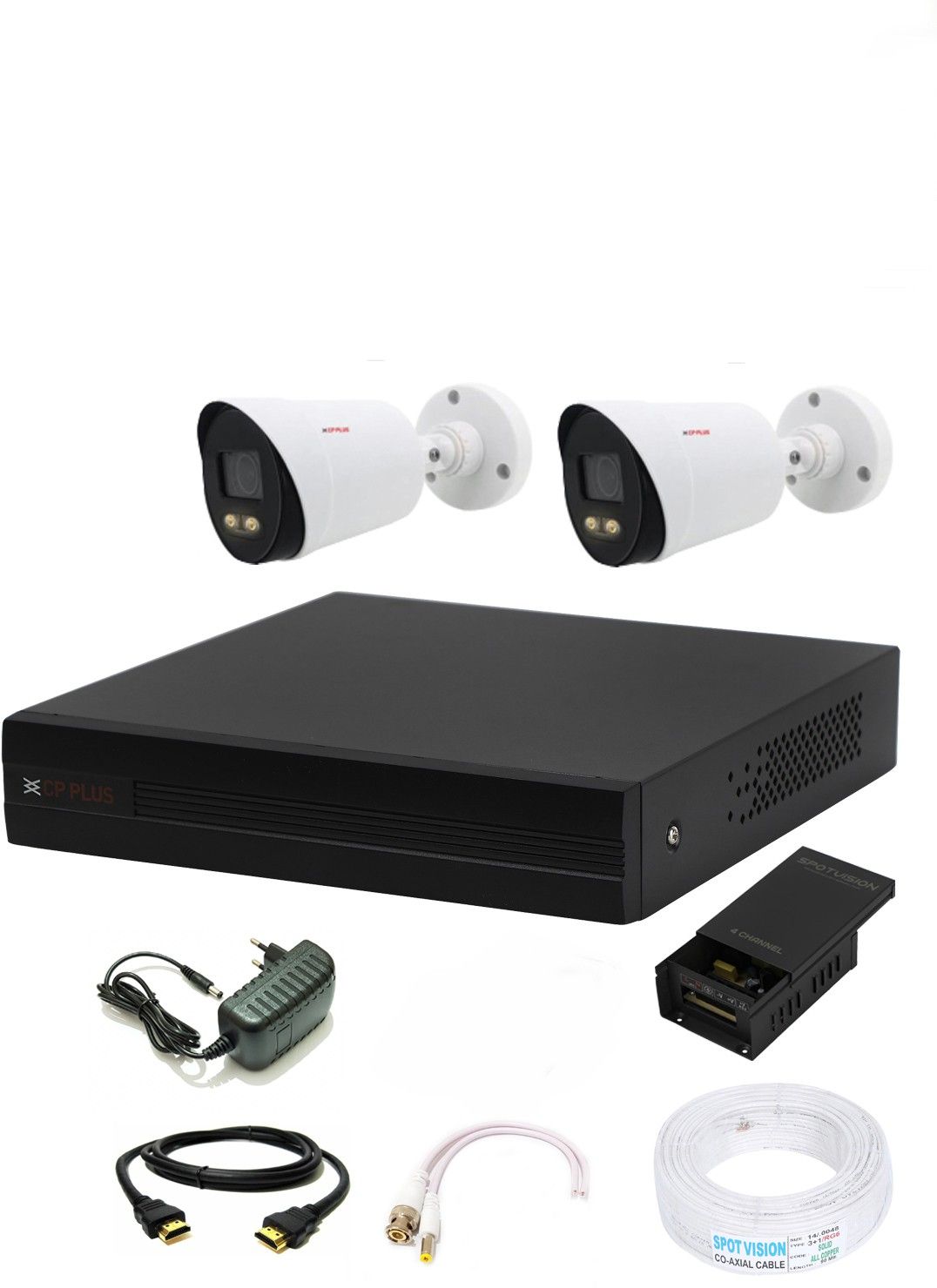 CP PLUS 4 Channal HD DVR 1080p 1Pcs,Colorful View In Nightvision Outdoor Camera 2.4 MP 2Pcs,Full combo set Security Camera-picture-24