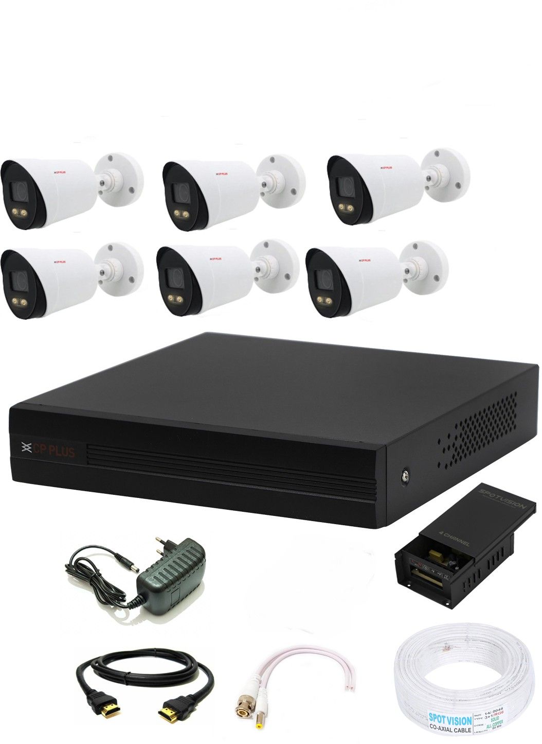 CP PLUS 8 Channal HD DVR 1080p 1Pcs,Colorful View In Nightvision Outdoor Camera 2.4 MP 6Pcs,Full combo set Security Camera-picture-11