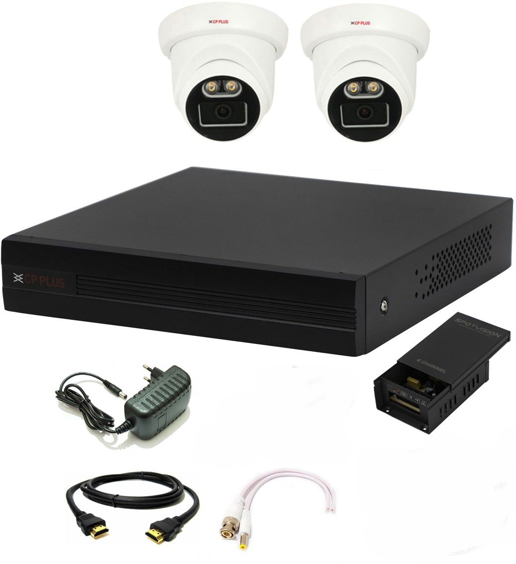 CP PLUS 4 Channal HD DVR 1080p 1Pcs,Colorful View In Nightvision Indoor Camera 2.4 MP 2Pcs,Power supply 1Pcs,HDMI cable 1Pcs,Bnc & Dc connectors, Security Camera-picture-21