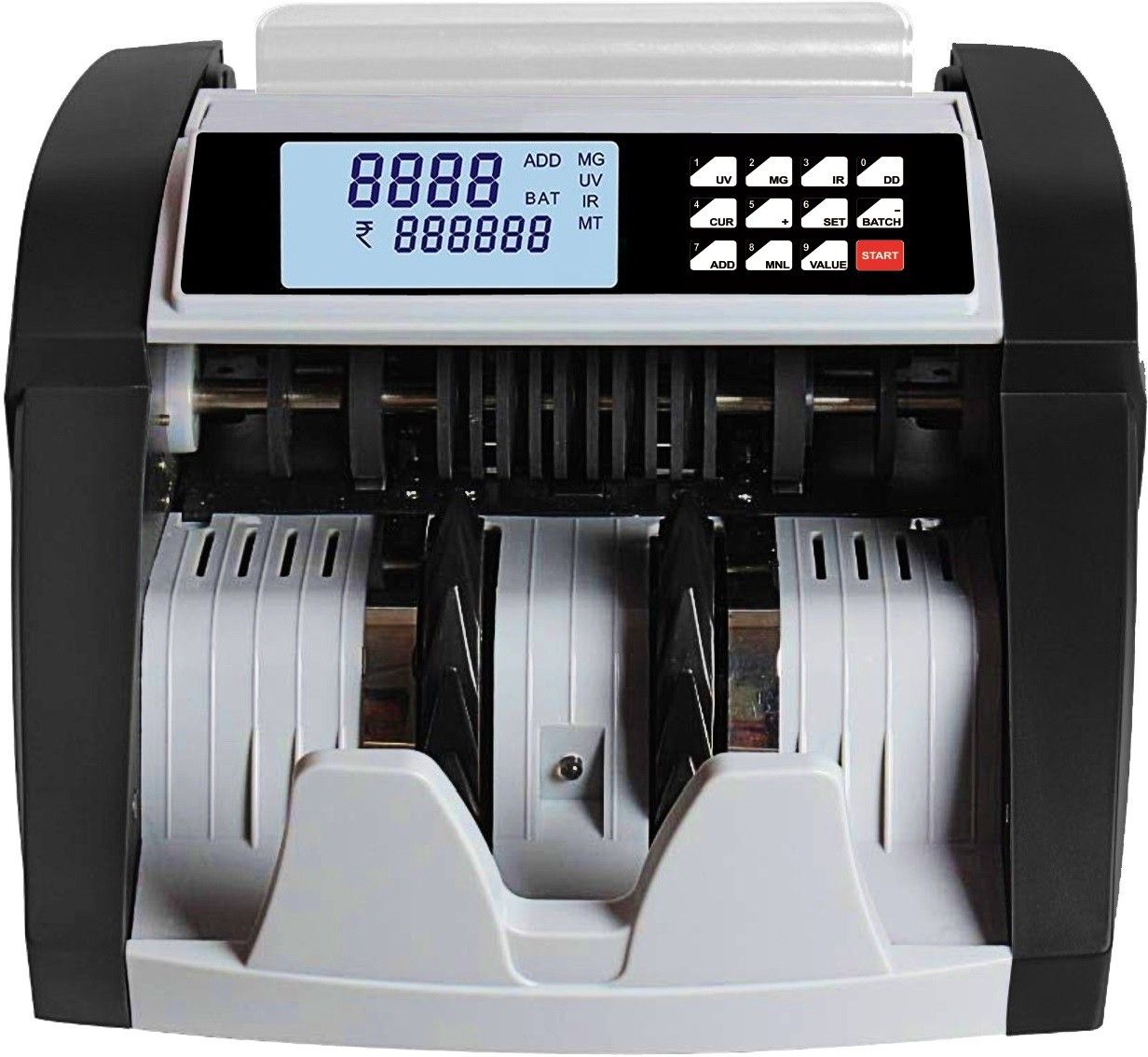 Drop2Kart LCD Bill Counter - UV/MG/MT/IR Sensors, Counts All Indian Notes, LED External Display, ADD/BATCH Modes, After Sales Service Support Note Counting Machine-picture-23