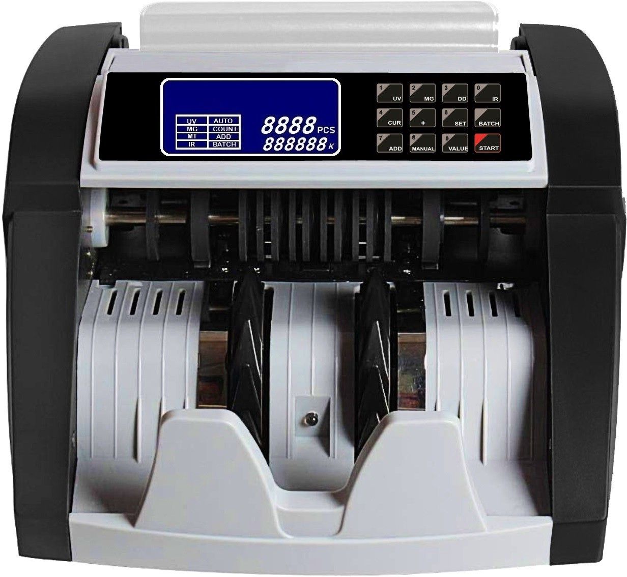 Drop2Kart Bill Counter - UV/MG/MT/IR Image Sensors, Counts All Indian Currency, Big LCD Display, Multiple Operation Modes with FakeNote Alarm Note Counting Machine-picture-45