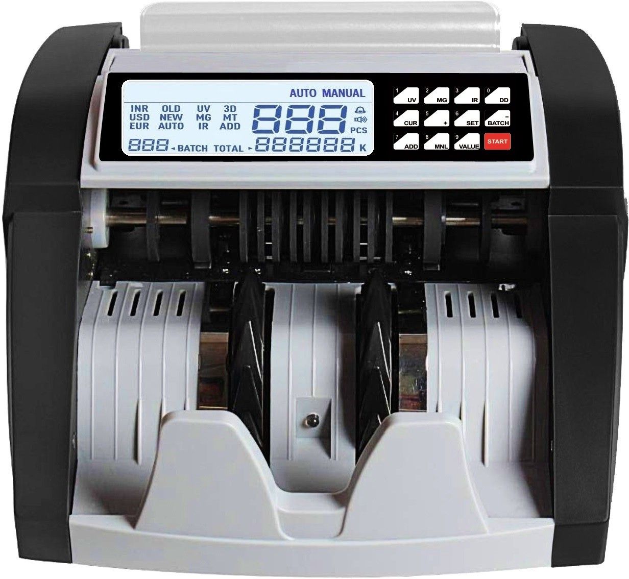 Drop2Kart Cash Counter - UV/MG/MT/IR FakeBill Detection, Supports All Indian Currency, Big RGB LCD Display with Multiple Operation Modes Note Counting Machine-picture-28