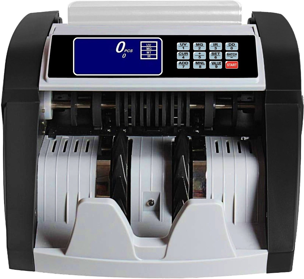 Drop2Kart Cash Counter - Updated for All Indian Currency, UV/MG/MT/IR Sensors, ADD/BATCH Modes, FakeNote Alarm, After Sales Service Support Note Counting Machine image 1