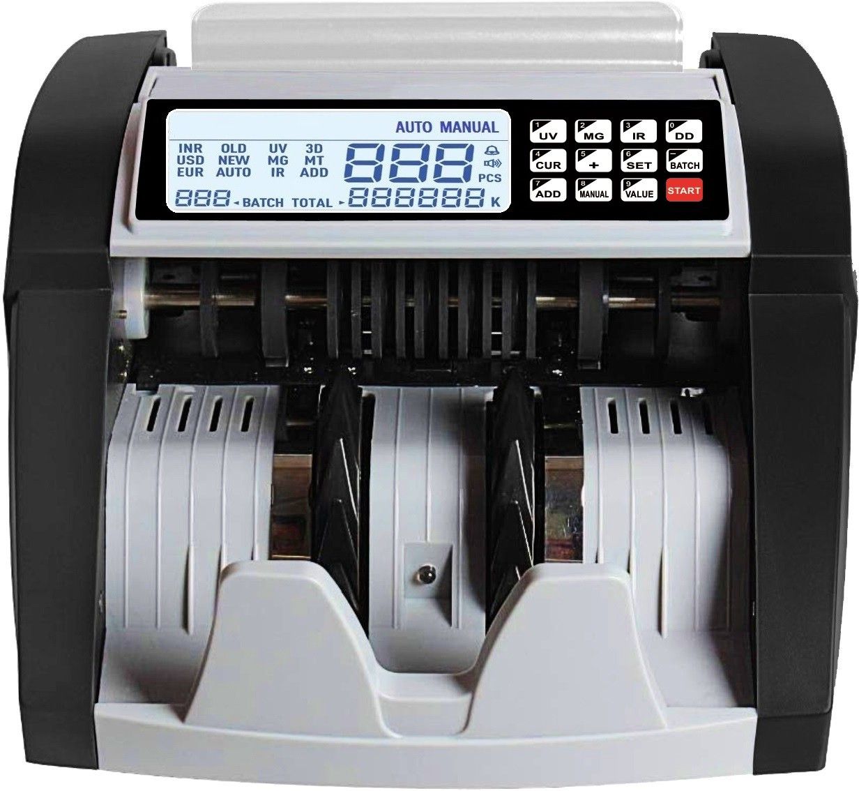 Drop2Kart Cash Counter - UV/MG/MT/IR Sensors, Dual Display - LCD+LED, Counts All INR Bills with ADD/BATCH Modes, After Sales Service Support Note Counting Machine-image-39