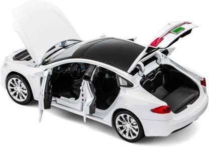 deoxy Premium die Alloy Tesla Model Alloy Sports Car Die cast Model Sound and Light Pull Back Cars Toys,New Edition (Best for Gift) (Multicolor, Pack of: 1)-picture-35