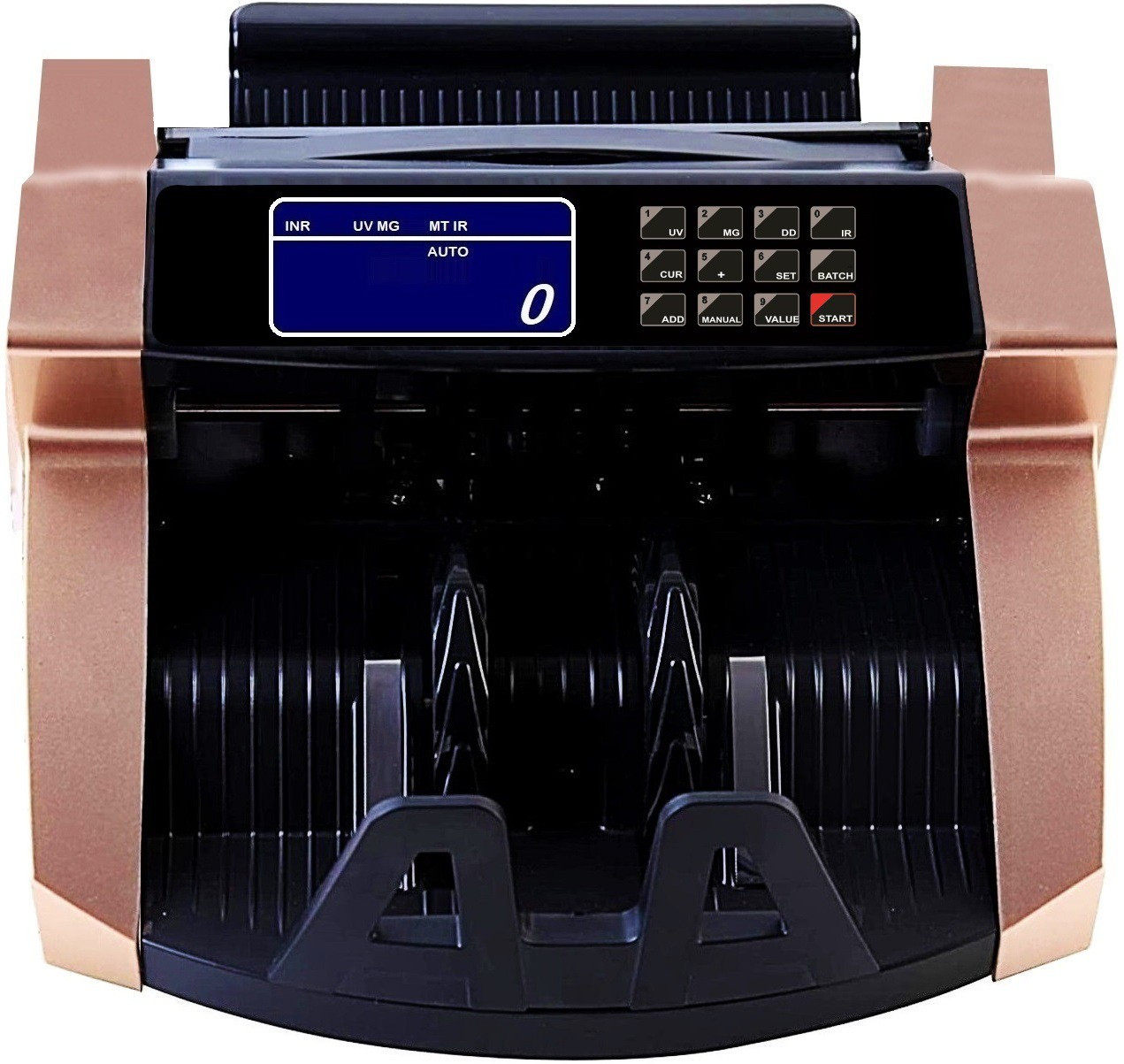 Drop2Kart Cash Counter - Bank Grade, UV/MG FakeBill Detection, LCD+LED Dual Display, ADD/BATCH Modes with After Sales Service Support Note Counting Machine image 1