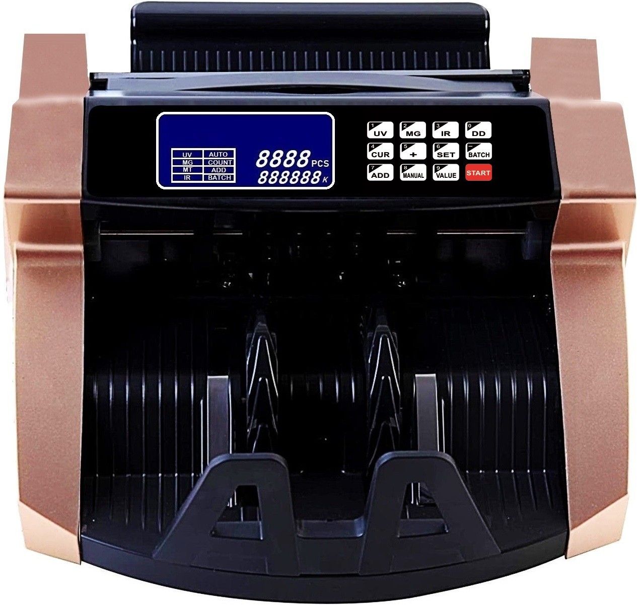Drop2Kart Cash Counter - Bright RGB LCD Display, UV/MG Image Sensors, Multiple Operation Modes, FakeNote Alarm Note Counting Machine-picture-40