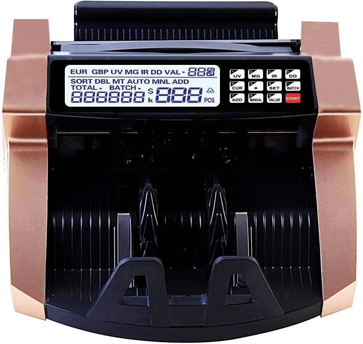 Drop2Kart Bill Counter for All Indian Currency Denominations - UV/MG Sensors, FakeNote Alarm, Bright RGB LCD Display with ADD/BATCH Modes Note Counting Machine-picture-24