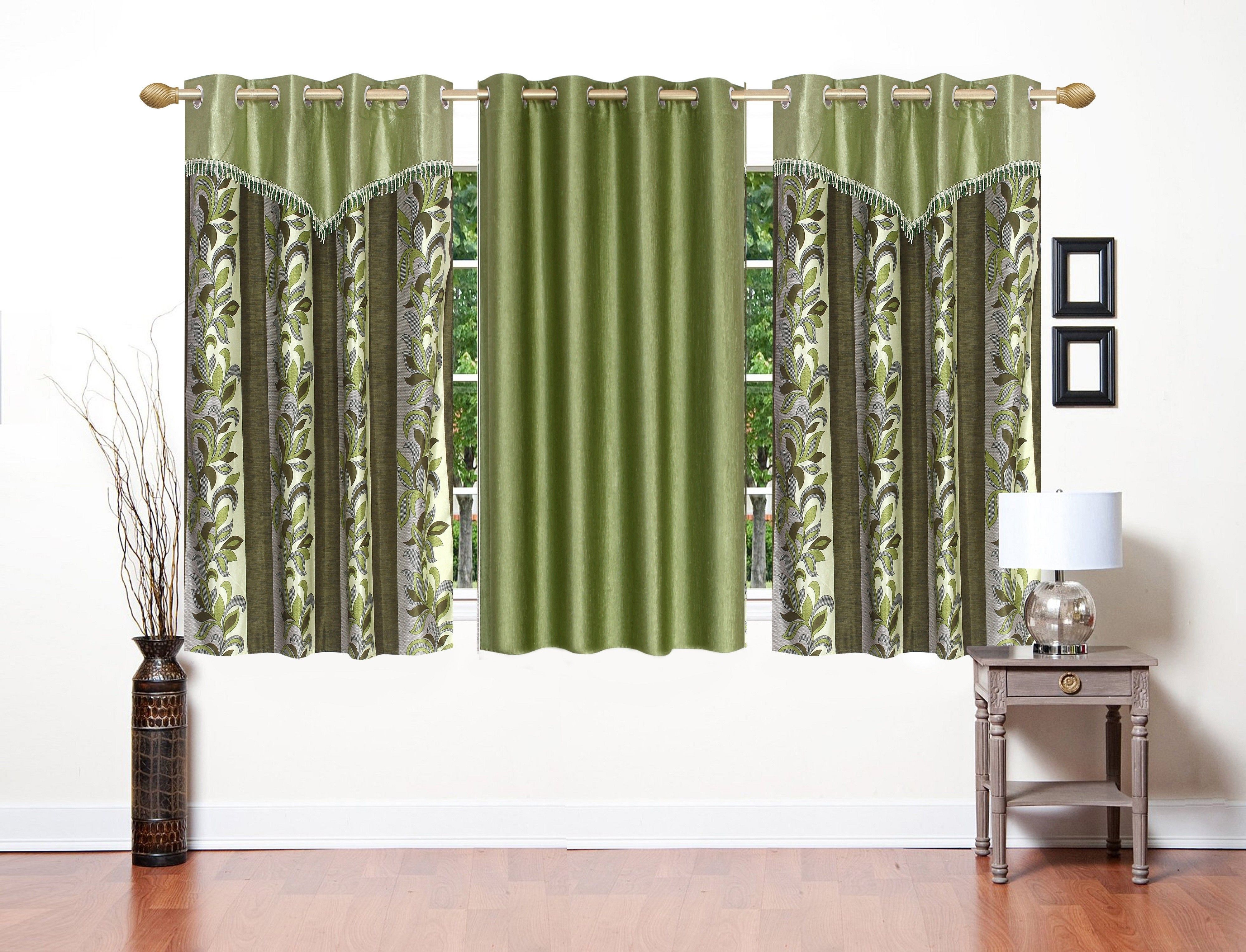 154 cm (5 ft) Polyester Room Darkening Window Curtain (Pack Of 3)-image-48