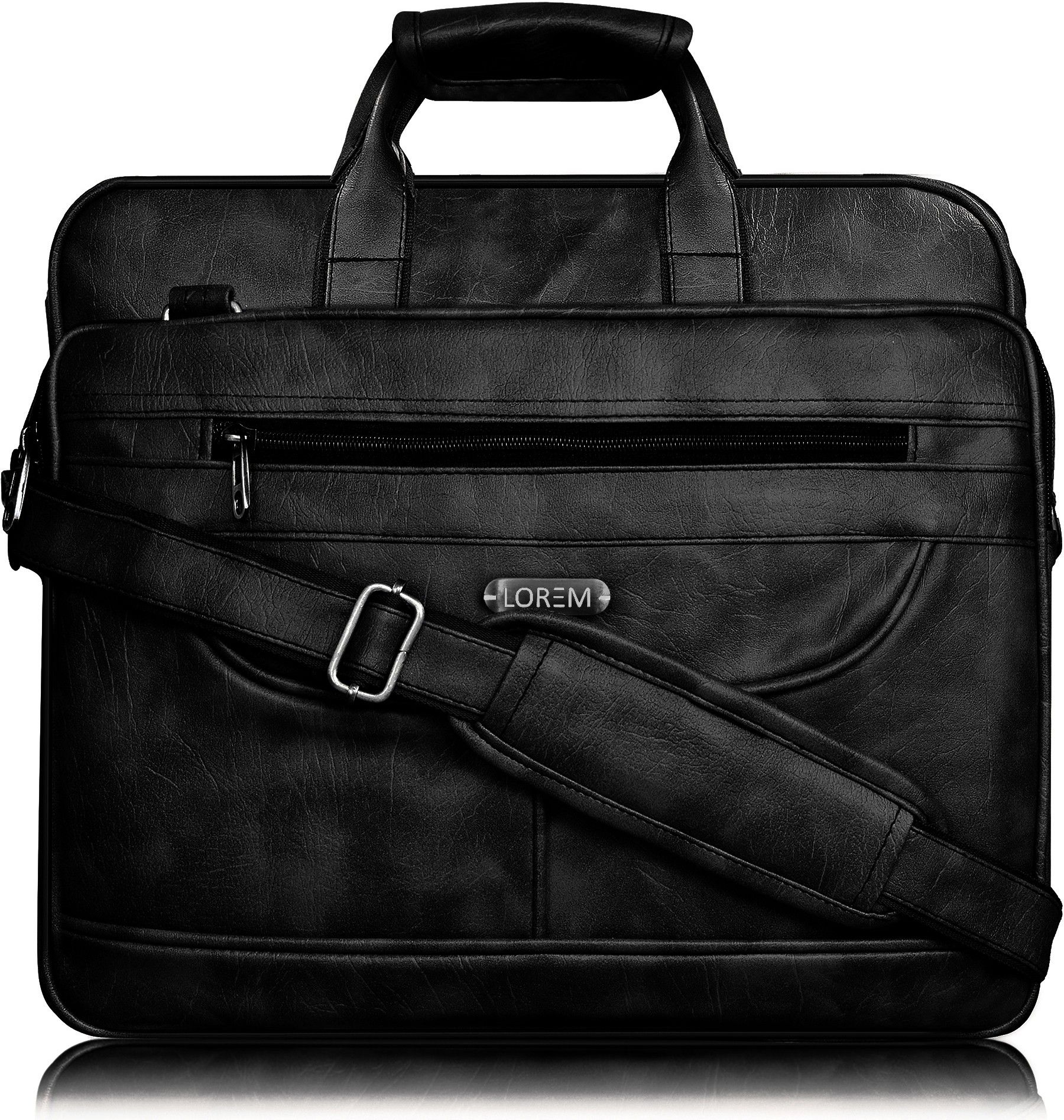 Men Black Messenger Bag - Extra Spacious-image-27
