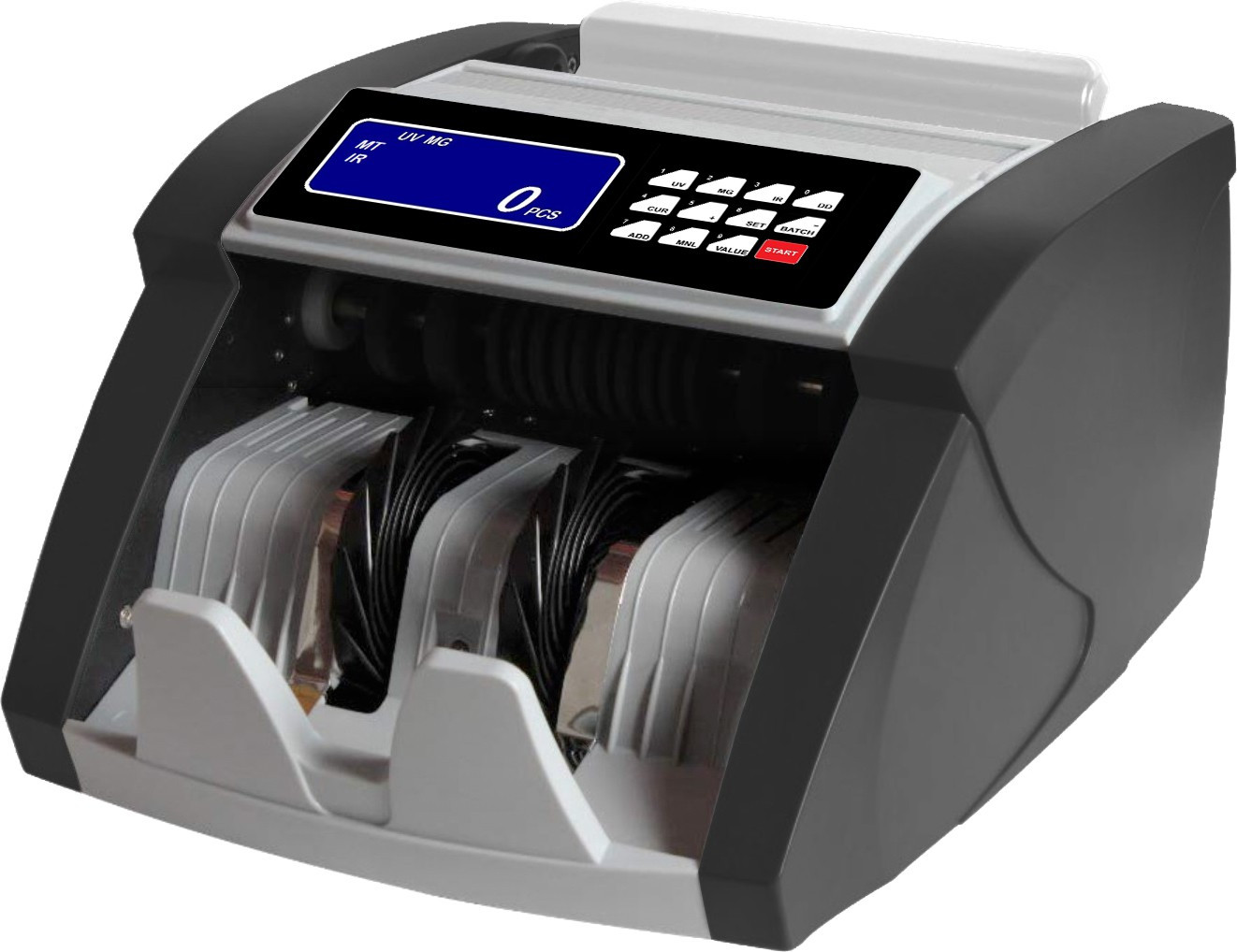 Drop2Kart Bill Counter - Automatic AccuCount, Counts All INR Currency, TFT LCD Display, UV/MG/MT/IR Sensors, After Sales Service Support Note Counting Machine image 1