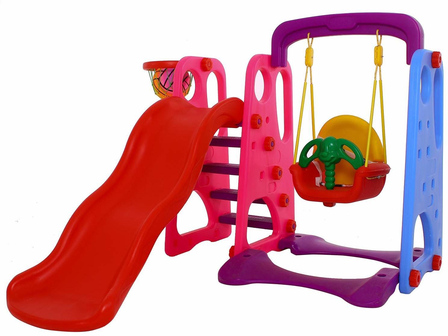 3 in 1 Climber Foldable Baby Garden Slide for Kids - Plastic Garden Slide for Kids/Toddlers/Indoor/Outdoor Preschoolers for Boys and Girls