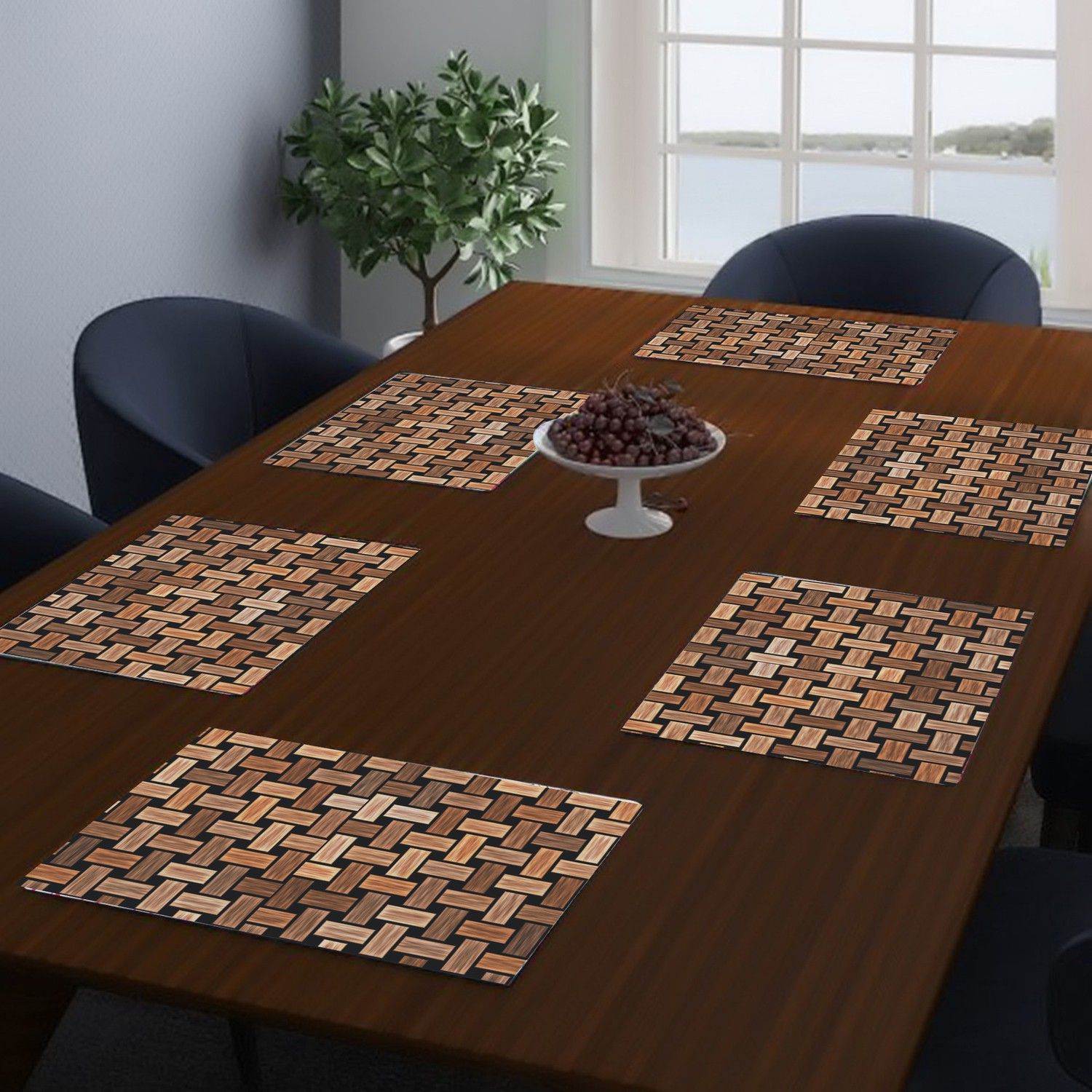 Rectangular Pack of 6 Table Placemat-image-34