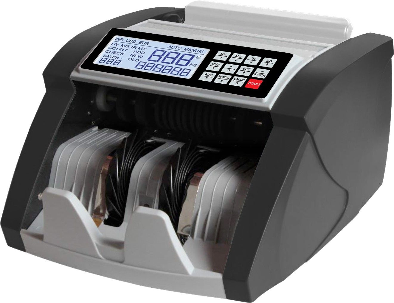 Drop2Kart Bill Counter - Counts All INR Currency, UV/MG/MT/IR Sensors, LCD+LED Dual Display, FakeNote Alarm, After Sales Service Support Note Counting Machine-picture-48