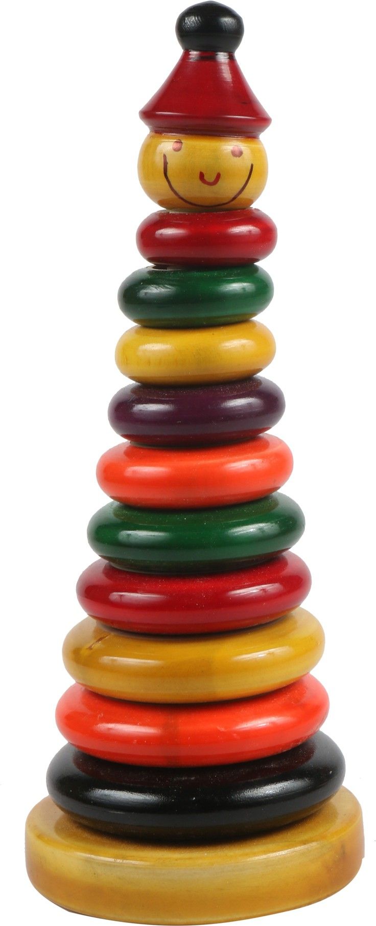 Wooden Stacking Rings Toddler Toy, Developmental Toys for Kids– Textured Ring Sacker Classic Toy for Kids , Birthday Gift Toys for Kids boy Girls- Multi Color (Multicolor)-image-44