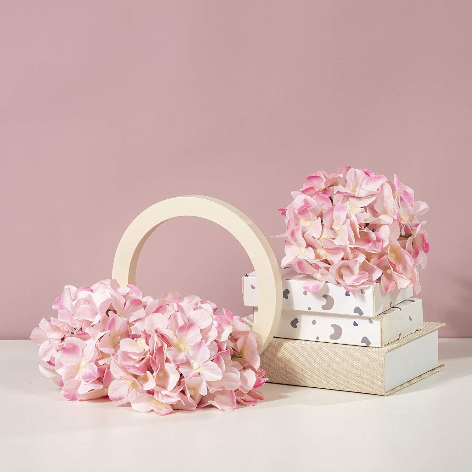 Pink Hydrangea Artificial Flower-image-27