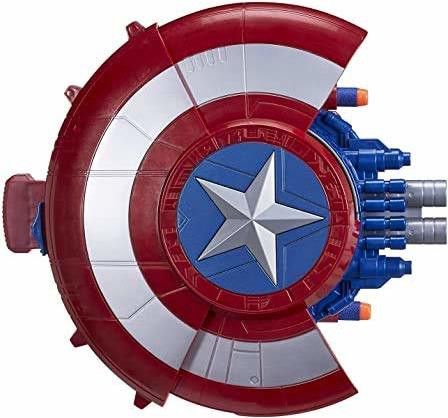 Super Captain Shooting Blaster Reveal Shield with 10 Soft Foam Darts Civil War Like Toy and Bullet Marvel Gun Best Fight Hero Style Guns & Darts-image-38