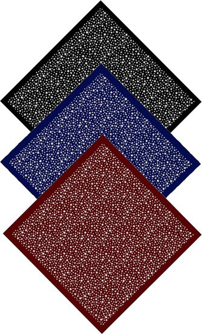 Bismaadh Cotton Paisley Star Print Neckerchief, Face Mask Bandana sun & UV - For Men & Women Pack of 1 (Black, Blue & Maroon) ["Black","Blue","Maroon"] Handkerchief-image-2