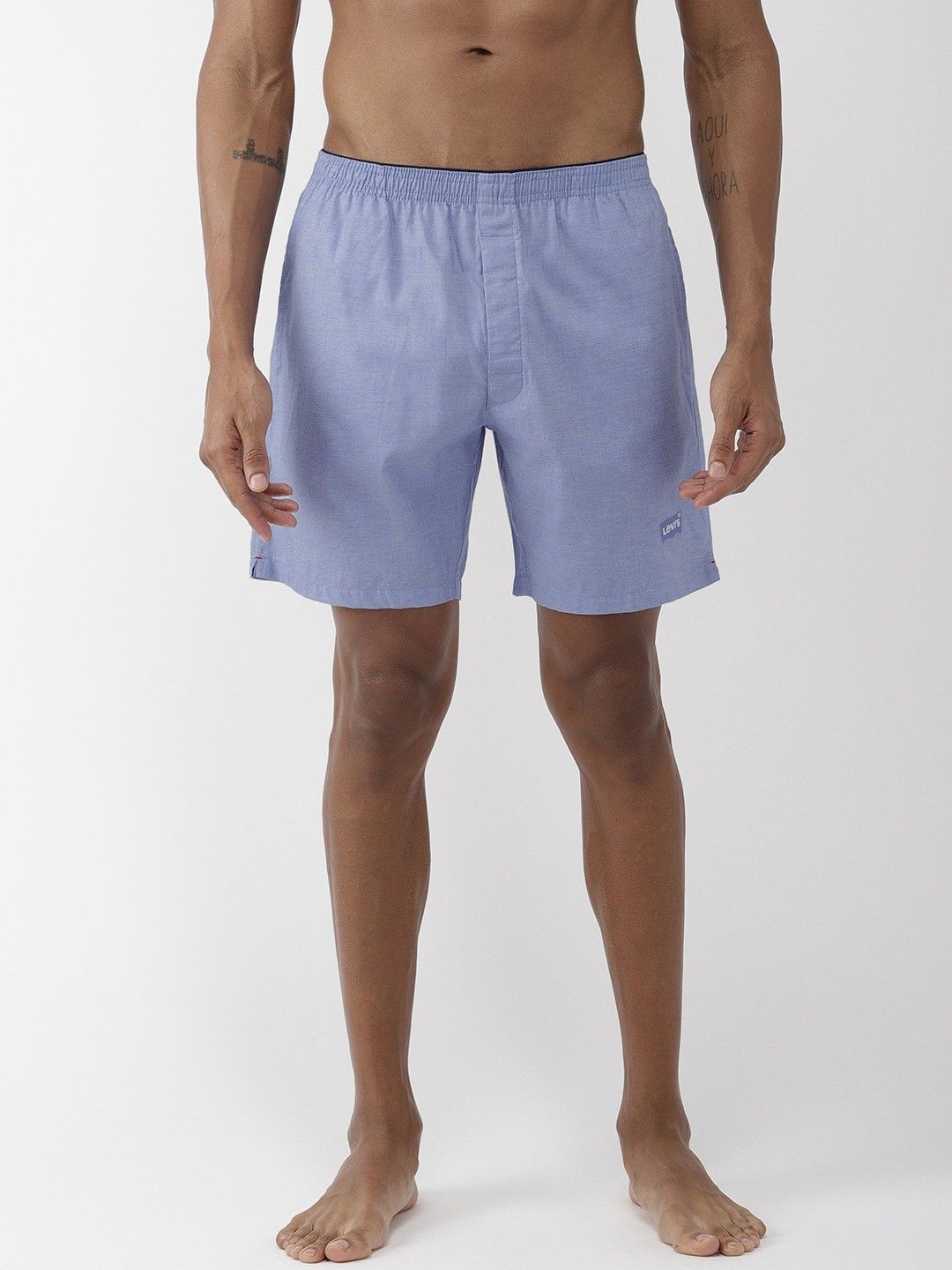 levi's Side Pockets, Tag Free Comfort & Smartskin Technology Style# 028 Plain Woven Solid Men Boxer-picture-10