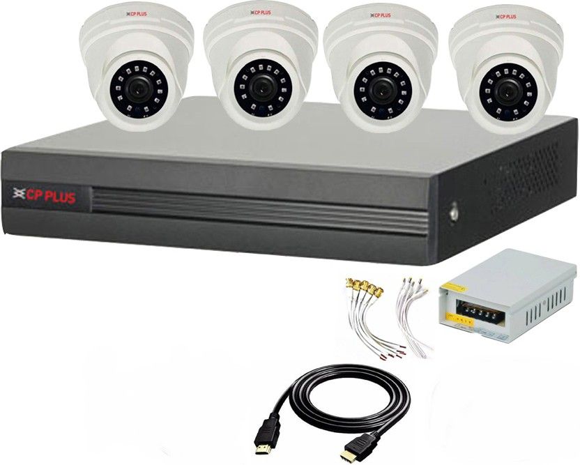 CP PLUS 4 Channal HD DVR 1080p 1Pcs,Indoor Camera 2.4 MP 4Pcs,Power Supply 1Pcs,combo set Security Camera-image-37