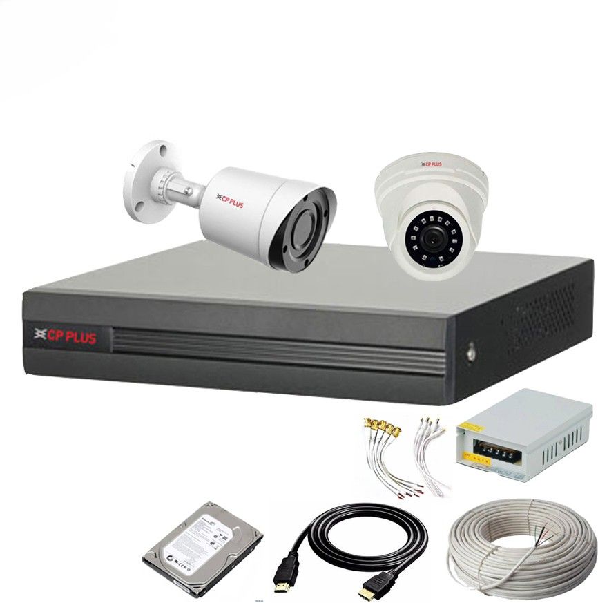 CP PLUS 4 Channal HD DVR 1080p 1Pcs,Outdoor Camera 2.4 MP 1Pcs,Indoor Camera 2.4 MP 1Pcs,500 GB Hard Disk,Full combo set Security Camera-image-9