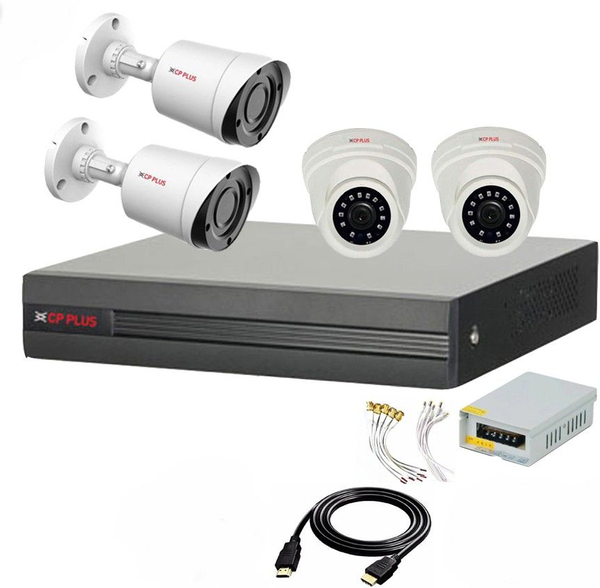 CP PLUS 4 Channal HD DVR 1080p 1Pcs,Outdoor Camera 2.4 MP 2Pcs,Indoor Camera 2.4 MP 2Pcs,Power Supply 1Pcs,combo set Security Camera-picture-28