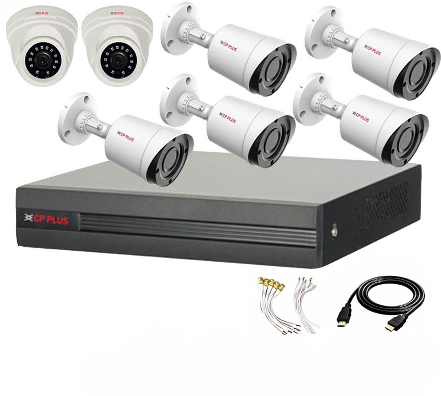 CP PLUS 8 Channal HD DVR 1080p 1Pcs,Outdoor Camera 2.4 MP 5Pcs,Indoor Camera 2.4 MP 2Pcs,HDMI cable 1Pcs,Bnc & Dc connectors,combo set Security Camera-picture-25