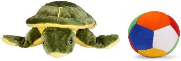 abhishek trading company Combo of 2 Soft Toys Football - 20 cm and Cute Turtle - 26 cm- 30 cm-picture-12