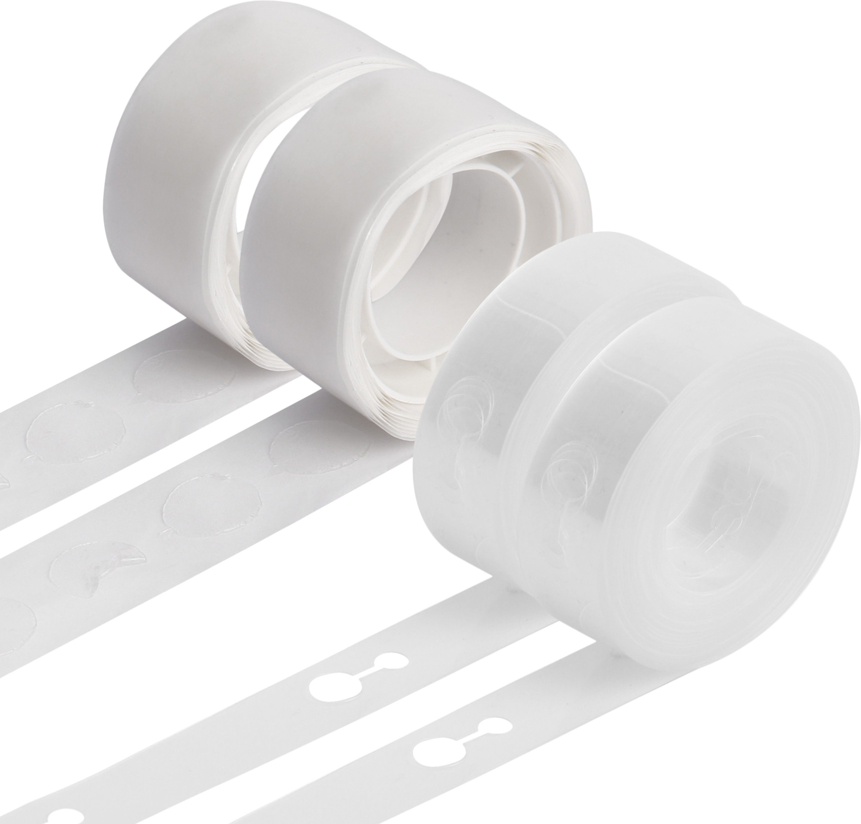 White Balloon Decoration Set of 4, 2 Arch ( 2 Rolls - 5m) Kit Balloon Decorating Strip Kit for Garland with 200 Dot Glue Point Stickers, Balloon Garland Tape for Wedding, Birthday, Baby Shower Decorations ( 2 Rolls - 5m) (200 Dot Glue) (Pack of 4)