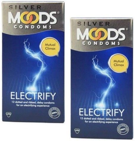 moods Silver Electrify 12 Dotted and Ribbed, delay condoms for an electrifying experience (Pack of 2) Condom-picture-15