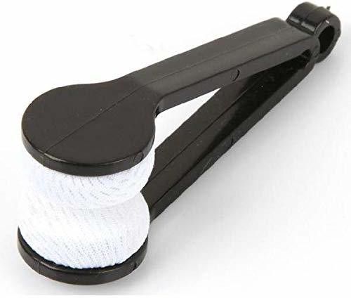 SeaRegal VisionsIndia Premium Microfiber Portable Eyeglass Spectacles Sunglass Lens Cleaner Brush Clip Tool With Key Hole (Random Colour, 7x2 cm) Lens Cleaner-image-2