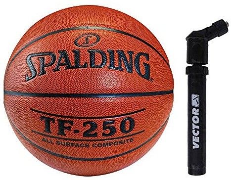 spalding Basketball TF-250 Professional Basketball With Pump Basketball Combo Basketball - Size: 6-picture-48