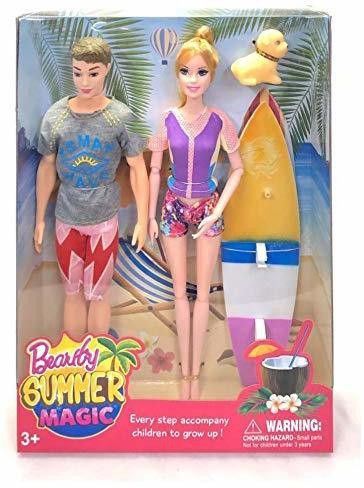 sr toys Couple On-The-Go Beach Party Accessories Doll Set (Multicolor)-picture-43