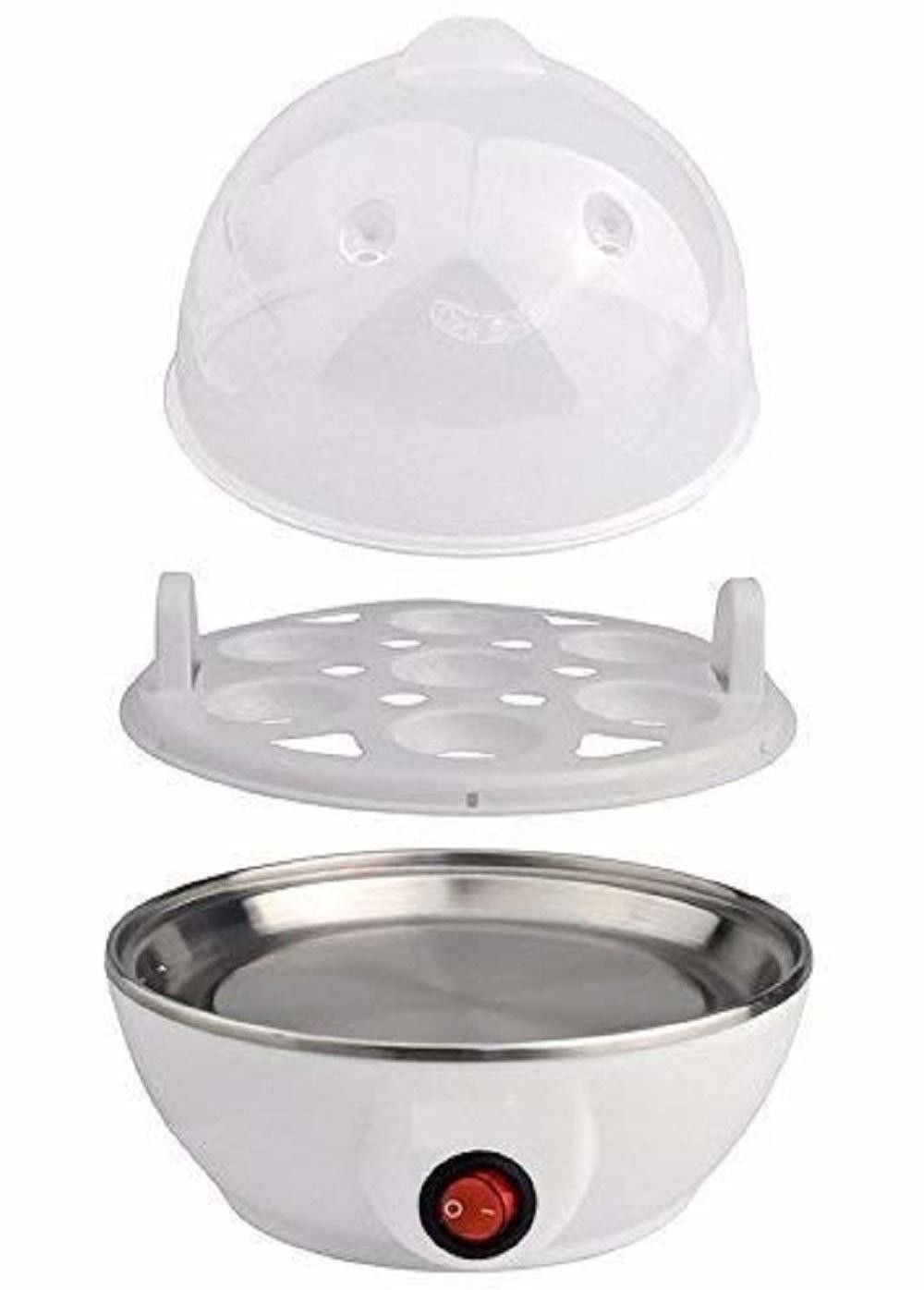 Egg Cooker Boiler Machine,Electric Egg Maker with Measuring Cup, 7 Capacity Automatic Shut Off Egg Poacher for Steaming, Cooking, Boiling and Frying Egg Cooker-image-49
