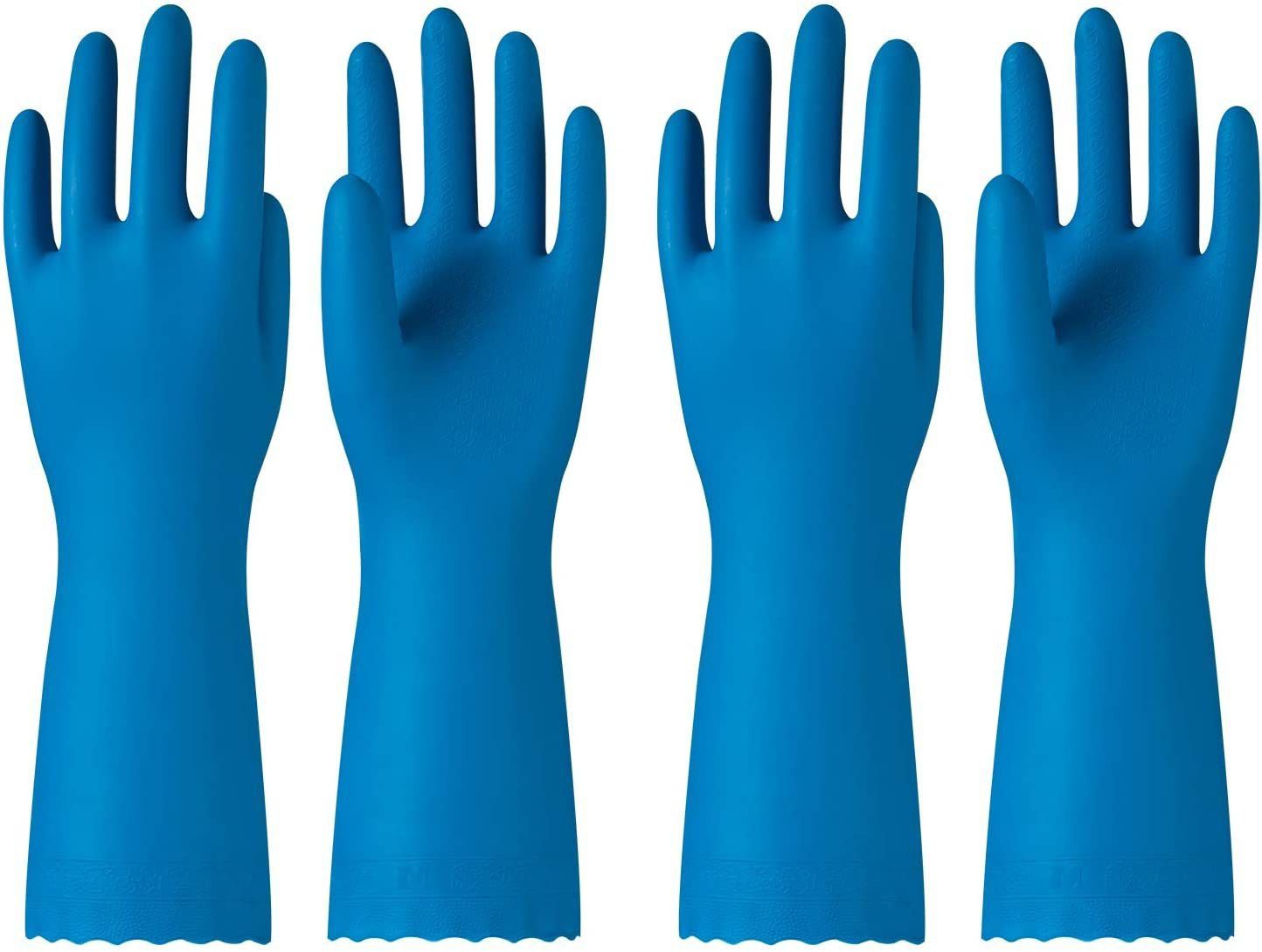 2 Pair Blue Natural Rubber Garden SAfety Hand Glvoes Gardening Shoulder Glove-image-46