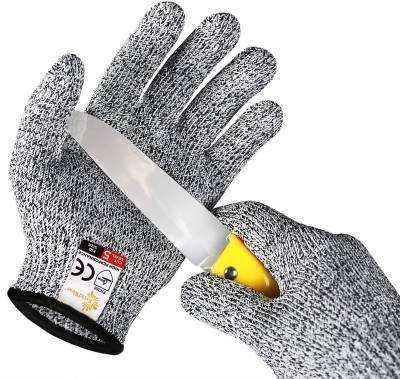 jancom 1 Pair Cut Resistant Gloves, Food Grade Kitchen Glove for Hand Safety while Cutting, Cooking, doing Yard Work (Free Size) Synthetic Safety Gloves-picture-12