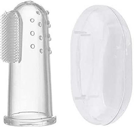 Pack Of 1 Silicone Baby Finger Brush and Tongue Cleaner With Case Teether-image-47
